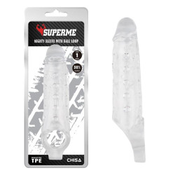 Superme Gaine de pénis Mighty 15 x 4.5cm Transparente